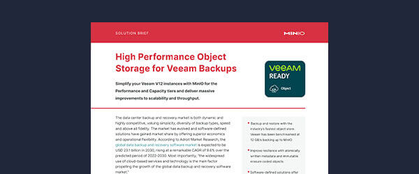 High Performance Object Storage for Veeam Backups